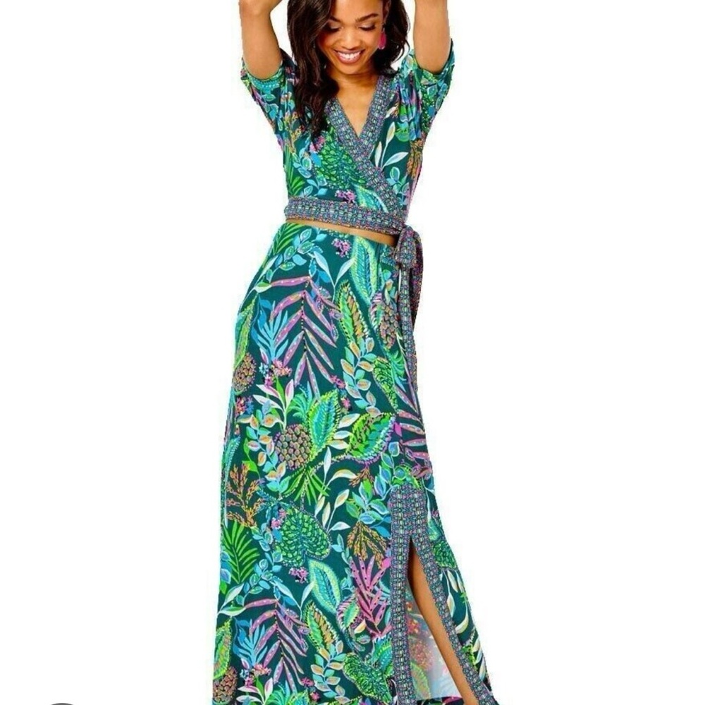 Lilly Pulitzer Sailynn 2 Piece Maxi Skirt Set